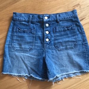 Madewell Button Front Jean Shorts 28